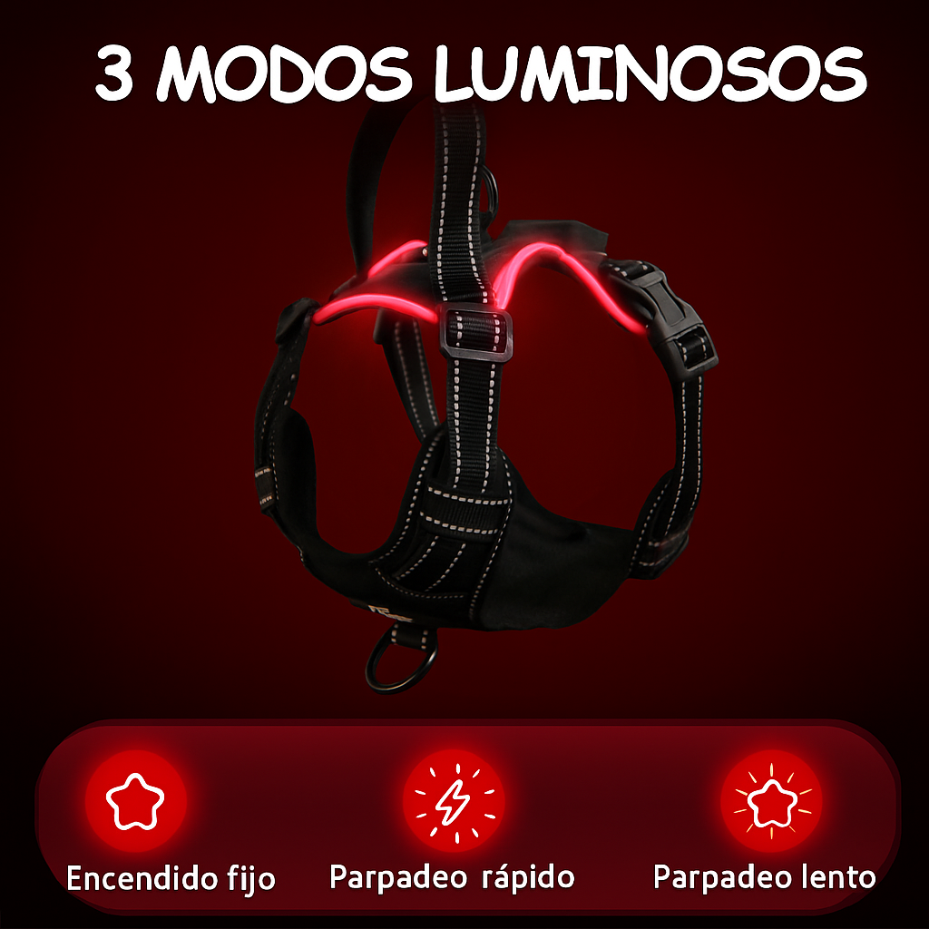 Arnés LED Ergonómico Antitirones